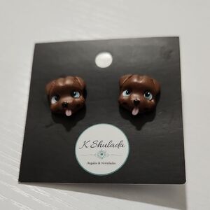 Cute Dog Face Stud Earrings
